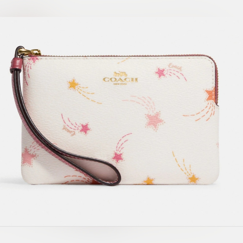NWT Coach Wristlet With Shooting Star Print